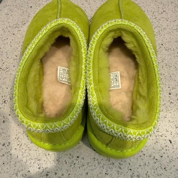 UGG Lime Green Shearling-Lined Slippers - Picture 3 of 5